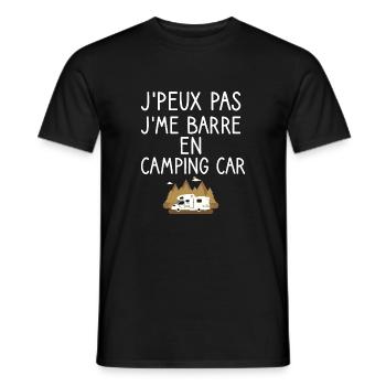 Je peux pas je me barre en camping car - T-shirt homme - noir - Devant - AI Model Male 178 light (178cm)