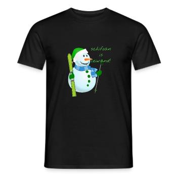 Leiwand Schifoan - Männer T-Shirt - Schwarz - Vorne - AI Model Male 178 light (178cm)