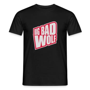 big bad wolf quote - Men's T-Shirt - black - Front - AI Model Male 178 light (178cm)