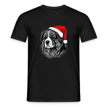 Weihnachten Hund süß lustig Hunde Tier Welpe 15 - Männer T-Shirt - Schwarz - Vorne - AI Model Male 178 light (178cm)