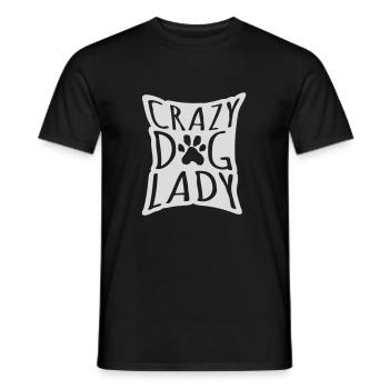 crazy dog lady quote - Men's T-Shirt - black - Front - AI Model Male 178 light (178cm)