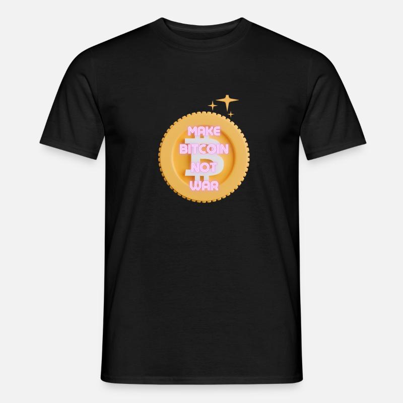 Make Bitcoin not war! - Männer T-Shirt - Schwarz