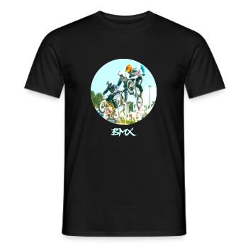 BMX - Männer T-Shirt - Schwarz - Vorne - AI Model Male 178 light (178cm)