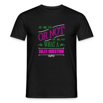 Joke Book Reader Art Better Happy Green - Men's T-Shirt - black - Front - AI Model Male 178 light (178cm)