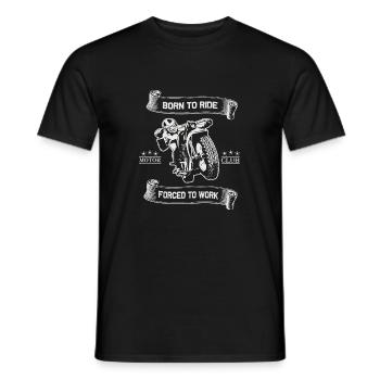 Born To Ride MC Motorcycle Design - Men's T-Shirt - black - Front - AI Model Male 178 light (178cm)