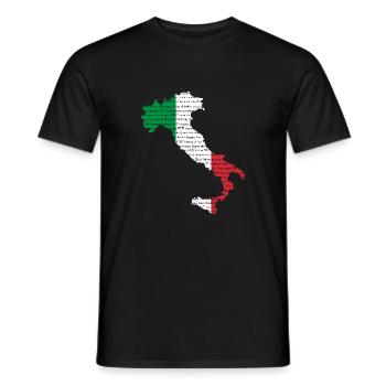 Italy many languages - Men's T-Shirt - black - Front - AI Model Male 178 light (178cm)