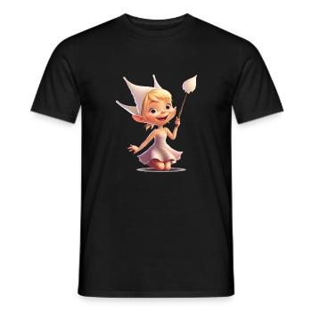 The tooth fairy is a fascinating creature - Men's T-Shirt - black - Front - AI Model Male 178 light (178cm)