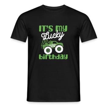 It's my lucky birthday boy funny st patrick's day - T-shirt homme - noir - Devant - AI Model Male 178 light (178cm)
