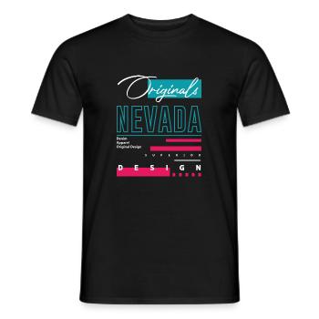 Nevada - Männer T-Shirt - Schwarz - Vorne - AI Model Male 178 light (178cm)