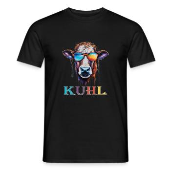 Bauern & Landwirt Geschenk für Bauer Kuh - Männer T-Shirt - Schwarz - Vorne - AI Model Male 178 light (178cm)