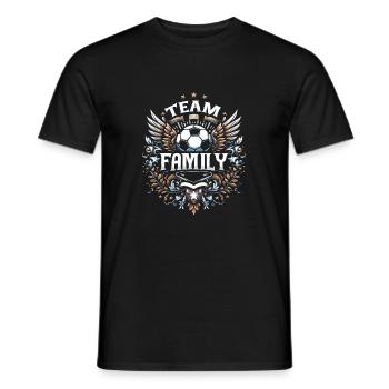 Team Family Football Dad Competition Parenthood - Men's T-Shirt - black - Front - AI Model Male 178 light (178cm)