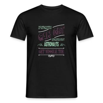 bday telescope geek planets astronomy tshirt - Männer T-Shirt - Schwarz - Vorne - AI Model Male 178 light (178cm)