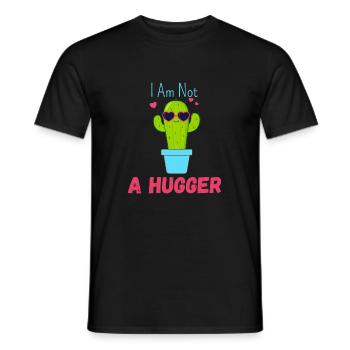 Ich bin kein Umarmer Hemd Lustiger Vintage Kaktus - Männer T-Shirt - Schwarz - Vorne - AI Model Male 178 light (178cm)