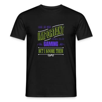 Cool fête des pères chemise jeu vidéo cadeau idée - T-shirt homme - noir - Devant - AI Model Male 178 light (178cm)
