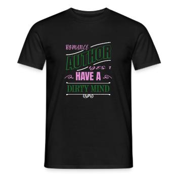 present idea blog creativewriting author bookworm - Männer T-Shirt - Schwarz - Vorne - AI Model Male 178 light (178cm)