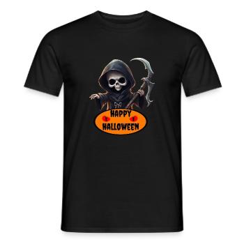 Halloween Little Grim Reaper - Men's T-Shirt - black - Front - AI Model Male 178 light (178cm)