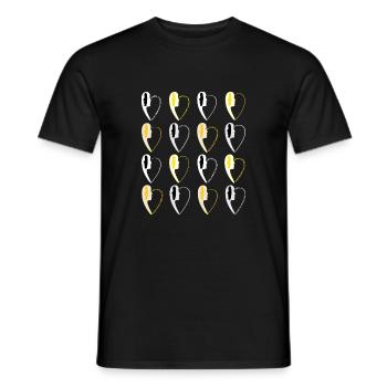 Imprimé numéro25. - T-shirt homme - noir - Devant - AI Model Male 178 light (178cm)