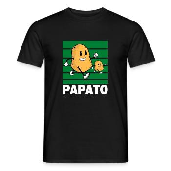 Vatertag Papa Kartoffel Lustiges Geschenk - Männer T-Shirt - Schwarz - Vorne - AI Model Male 178 light (178cm)