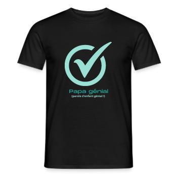 Papa génial - T-shirt homme - noir - Devant - AI Model Male 178 light (178cm)