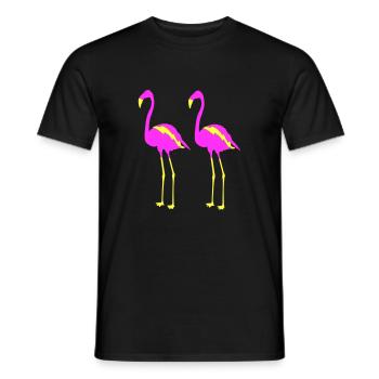 flamingos 2 - Männer T-Shirt - Schwarz - Vorne - AI Model Male 178 light (178cm)