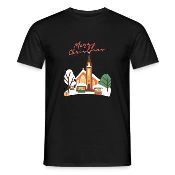 Weihnachtsgottesdienst - Männer T-Shirt - Schwarz - Vorne - AI Model Male 178 light (178cm)