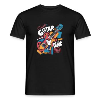 Guitar Dude - Musique pour les fans de guitare - T-shirt homme - noir - Devant - AI Model Male 178 light (178cm)