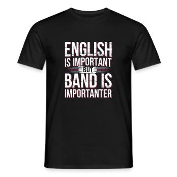 For real music lovers - Men's T-Shirt - black - Front - AI Model Male 178 light (178cm)