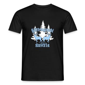 Hüttengaudi Austria - Männer T-Shirt - Schwarz - Vorne - AI Model Male 178 light (178cm)