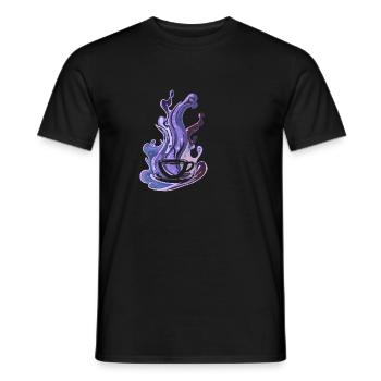 Kaffee Espresso - Männer T-Shirt - Schwarz - Vorne - AI Model Male 178 light (178cm)