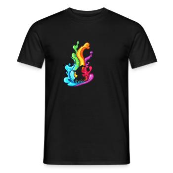 Witch Broom - Men's T-Shirt - black - Front - AI Model Male 178 light (178cm)