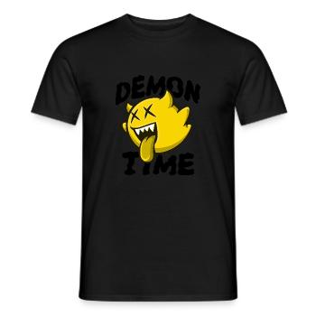 Demon Time - Gelber Geist - Männer T-Shirt - Schwarz - Vorne - AI Model Male 178 light (178cm)