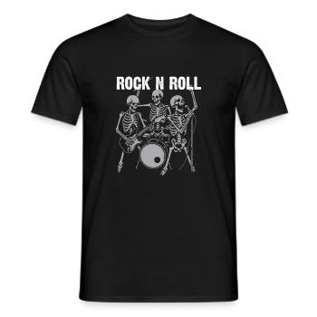 Groupe de squelettes de rock n roll - T-shirt homme - noir - Devant - AI Model Male 178 light (178cm)