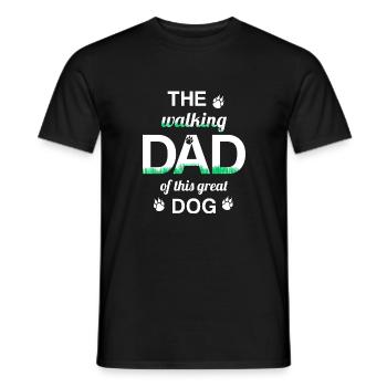 WALKING DAD dog dog dad Hundebesitzer Herrchen - Männer T-Shirt - Schwarz - Vorne - AI Model Male 178 light (178cm)