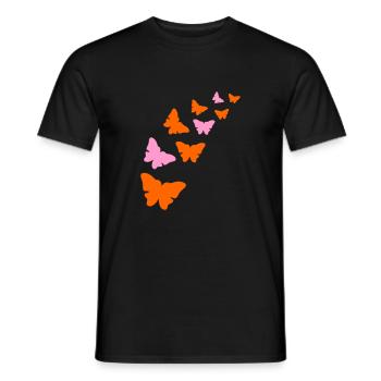 Butterfly, butterflies - Men's T-Shirt - black - Front - AI Model Male 178 light (178cm)