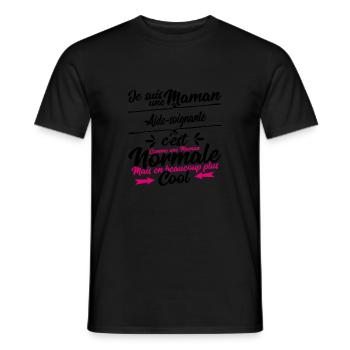 Maman Aide-soignante cadeau - T-shirt homme - noir - Devant - AI Model Male 178 light (178cm)