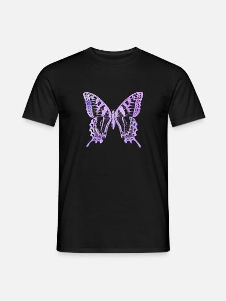 Aquarelle Papillon - T-shirt homme - noir