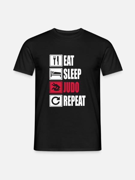 Eat-Sleep-Judo-Repeat - Men's T-Shirt - black