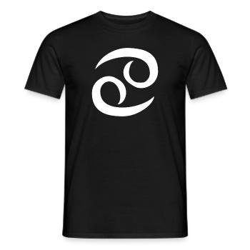 Signe du zodiaque Cancer - Symbole du signe du zodiaque - T-shirt homme - noir - Devant - AI Model Male 178 light (178cm)