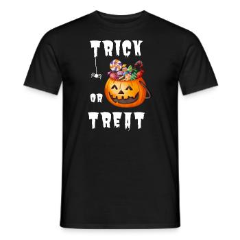 Truc ou friandise d’Halloween - T-shirt homme - noir - Devant - AI Model Male 178 light (178cm)