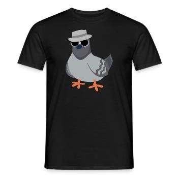 Cooles Taubendesign für Taubenliebhaber - Männer T-Shirt - Schwarz - Vorne - AI Model Male 178 light (178cm)