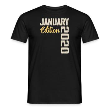 Geburtstagsgeschenk geboren im Januar 2020 - 2020 - Männer T-Shirt - Schwarz - Vorne - AI Model Male 178 light (178cm)