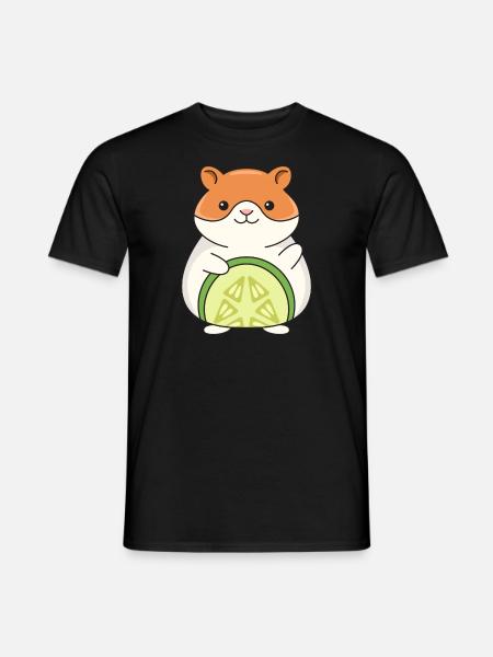 Hamster-Gurken-Design für Hamster-Liebhaber - Männer T-Shirt - Schwarz