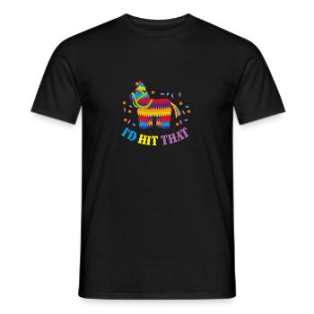 Je frapperais cette idée de cadeau Pinata Cinco de Mayo - T-shirt homme - noir - Devant - AI Model Male 178 light (178cm)