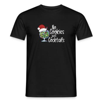 No Cookies just Cocktails, Christmas in July - Men's T-Shirt - black - Front - AI Model Male 178 light (178cm)