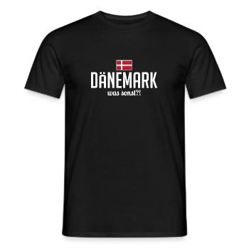 Dänemark was sonst Spruch Urlaubsland Urlaub - Männer T-Shirt - Schwarz - Vorne - AI Model Male 178 light (178cm)