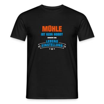Mühle Sportart - Männer T-Shirt - Schwarz - Vorne - AI Model Male 178 light (178cm)