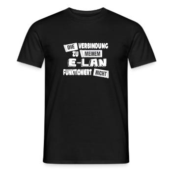 Die Verbindung Zu Meinem E-Lan - Männer T-Shirt - Schwarz - Vorne - AI Model Male 178 light (178cm)