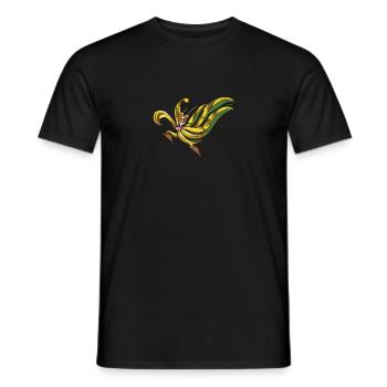 Angry Flying Banana: Bold Manga Design - Men's T-Shirt - black - Front - AI Model Male 178 light (178cm)