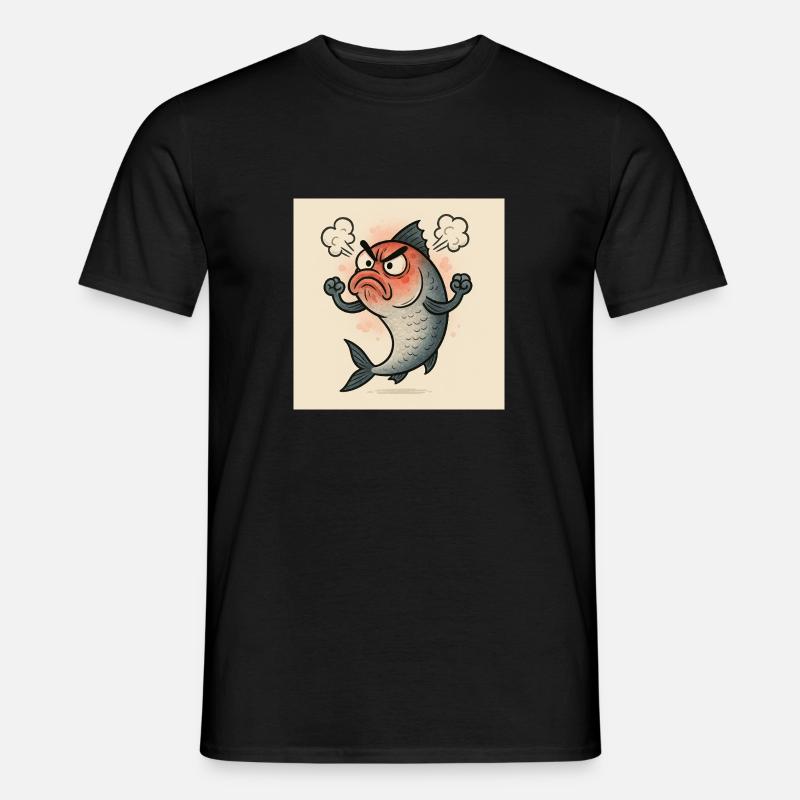 Wut-Hering - Männer T-Shirt - Schwarz