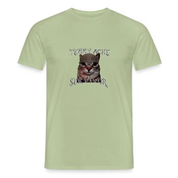 Bauchschmerzen Überlebende - Männer T-Shirt - Sage - Vorne - AI Model Male 178 light (178cm)